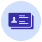 Hue business card icon